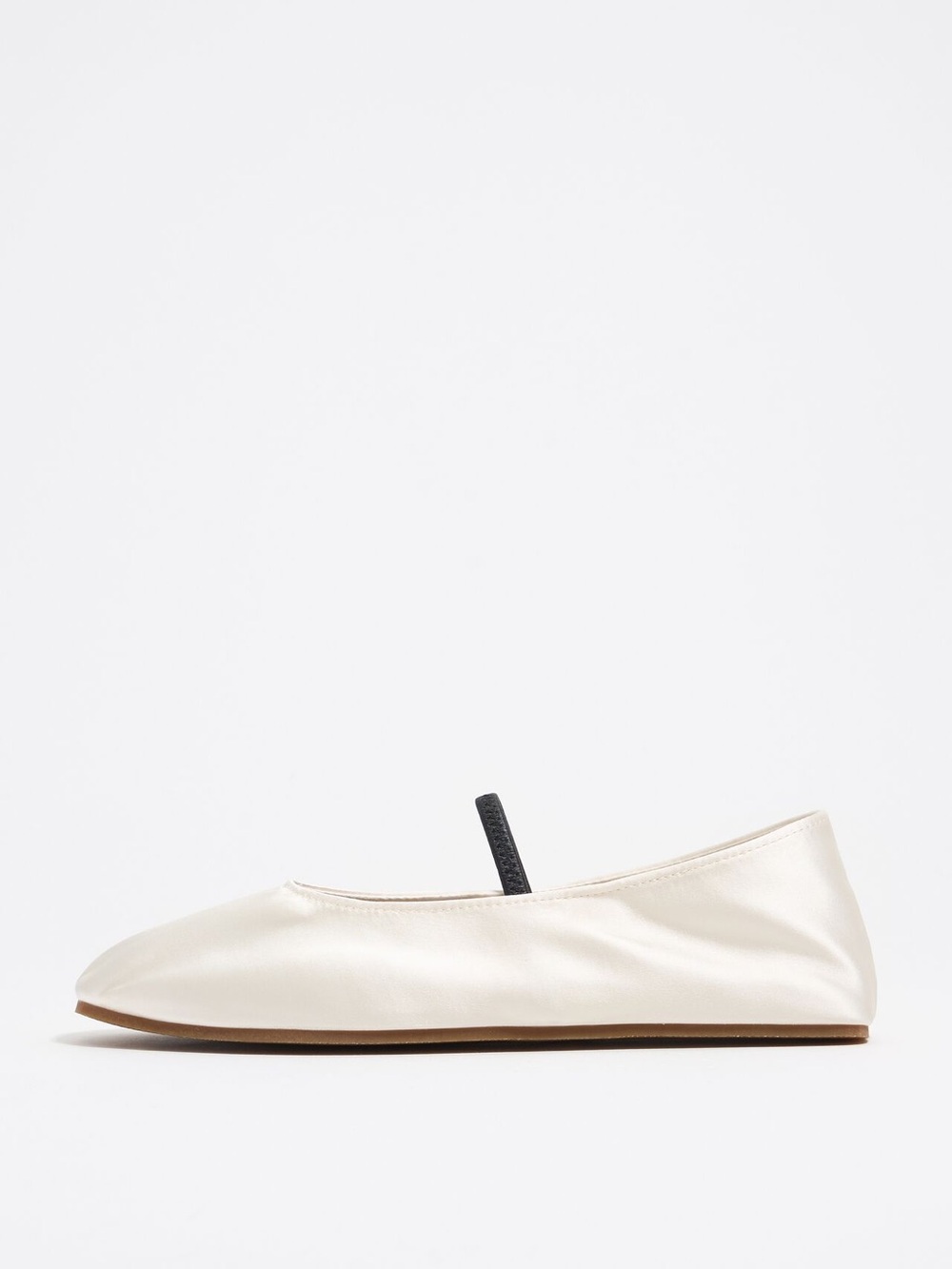 Bimba Y Lola White Satin Ballerina Flat - Picture 3 of 12